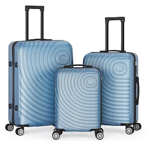 Luggage Sets Hardside Lightweight Suitcase with Spinner Wheels TSA Lock, 3-Piece Set (20/24/28), Blue