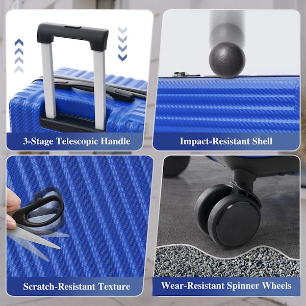 Merax 6-Piece Royal Blue ABS Plastic Hardshell 12,14,16,20,24,28
