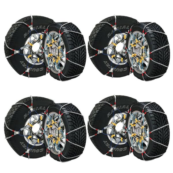 SUPER Z 6 Durable Compact Cable Tire Winter Cold Weather Snow Chain Set (8-Pack)