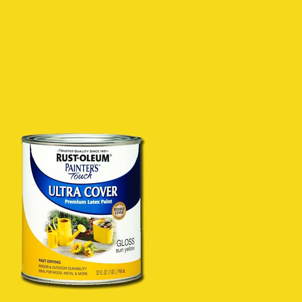32 oz. Ultra Cover Gloss Sun Yellow General Purpose Paint (2-Pack)