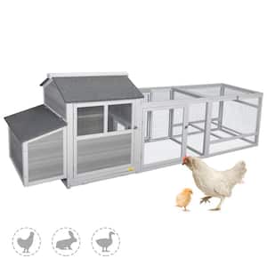 Large Wood Chicken Coop with Runs, Nesting Box