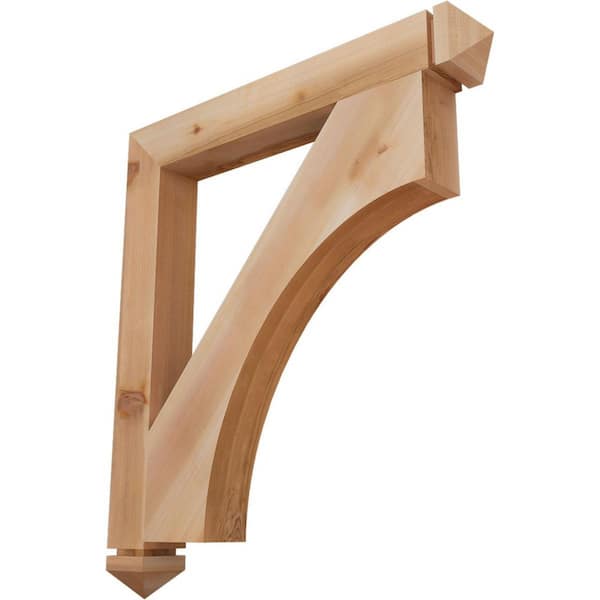 Ekena Millwork 3.5 in. x 36 in. x 32 in. Western Red Cedar Westlake Arts and Crafts Smooth Bracket
