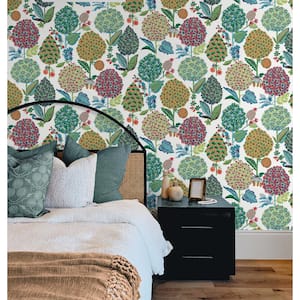 30.75 sq. ft. Summer Spritz Blooming Bulbs Vinyl Peel and Stick Wallpaper Roll