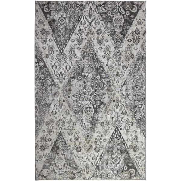 Mohawk Home Glasgow Grey 4 ft. x 6 ft. Oriental Area Rug