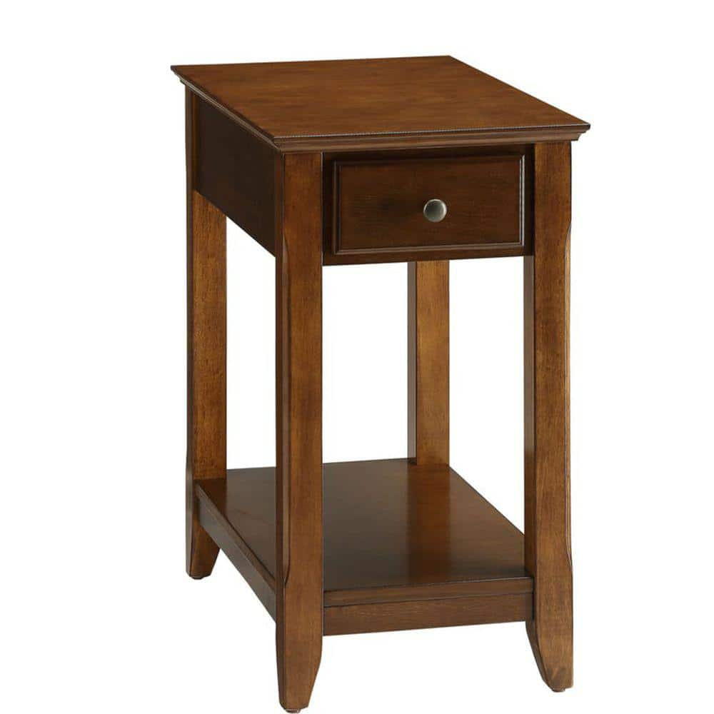 Benjara Smart Looking Walnut Brown Wooden Side Table BM157301 - The ...