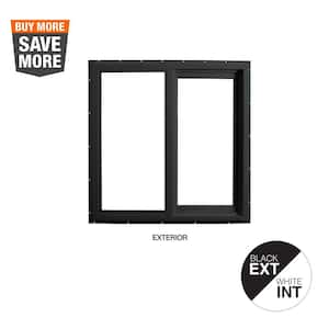 47.5 in. x 47.5 in. Select Series Vinyl Horizontal Sliding Left Hand Black Window with White Int, HP2+ Glass and Screen