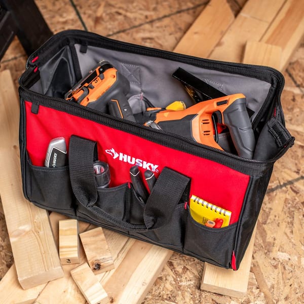 Husky 18 in. 14 Pocket Zippered Tool Bag HD60018-TH - The