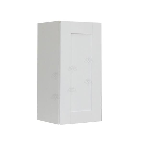 LIFEART CABINETRY Anchester Assembled 12x42x12 in. 1 Door Wall Cabinet with 3 Shelves in Classic White