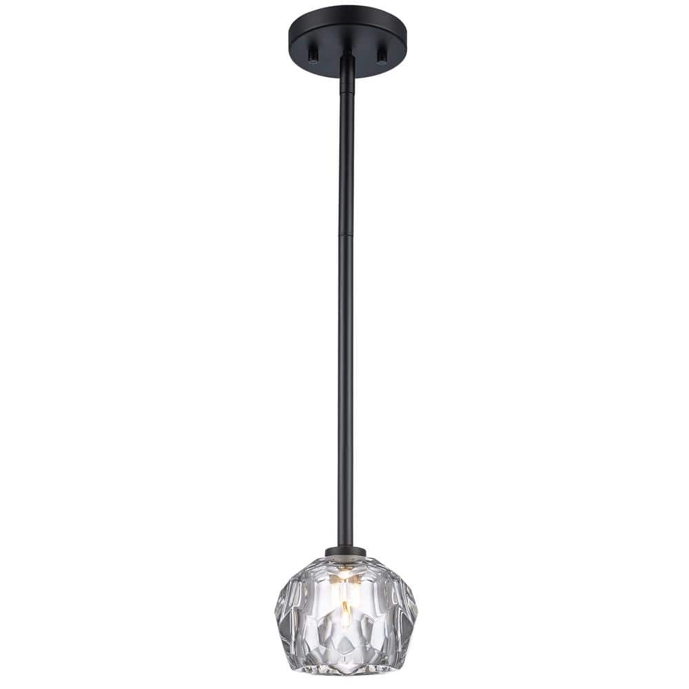 Bel Air Lighting Sequoia 1Light Black Modern Mini Pendant Light