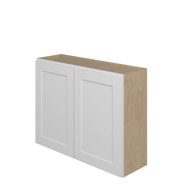 Norfolk Assembled 39 in. W x 30 in. H x 12 in. D Plywood Wall Cabinet in Painted White