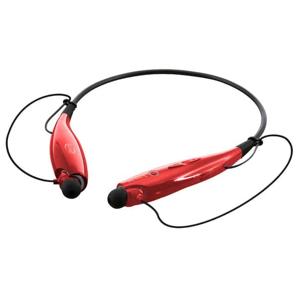 iLive Bluetooth Wireless Neckband Earbuds, Red