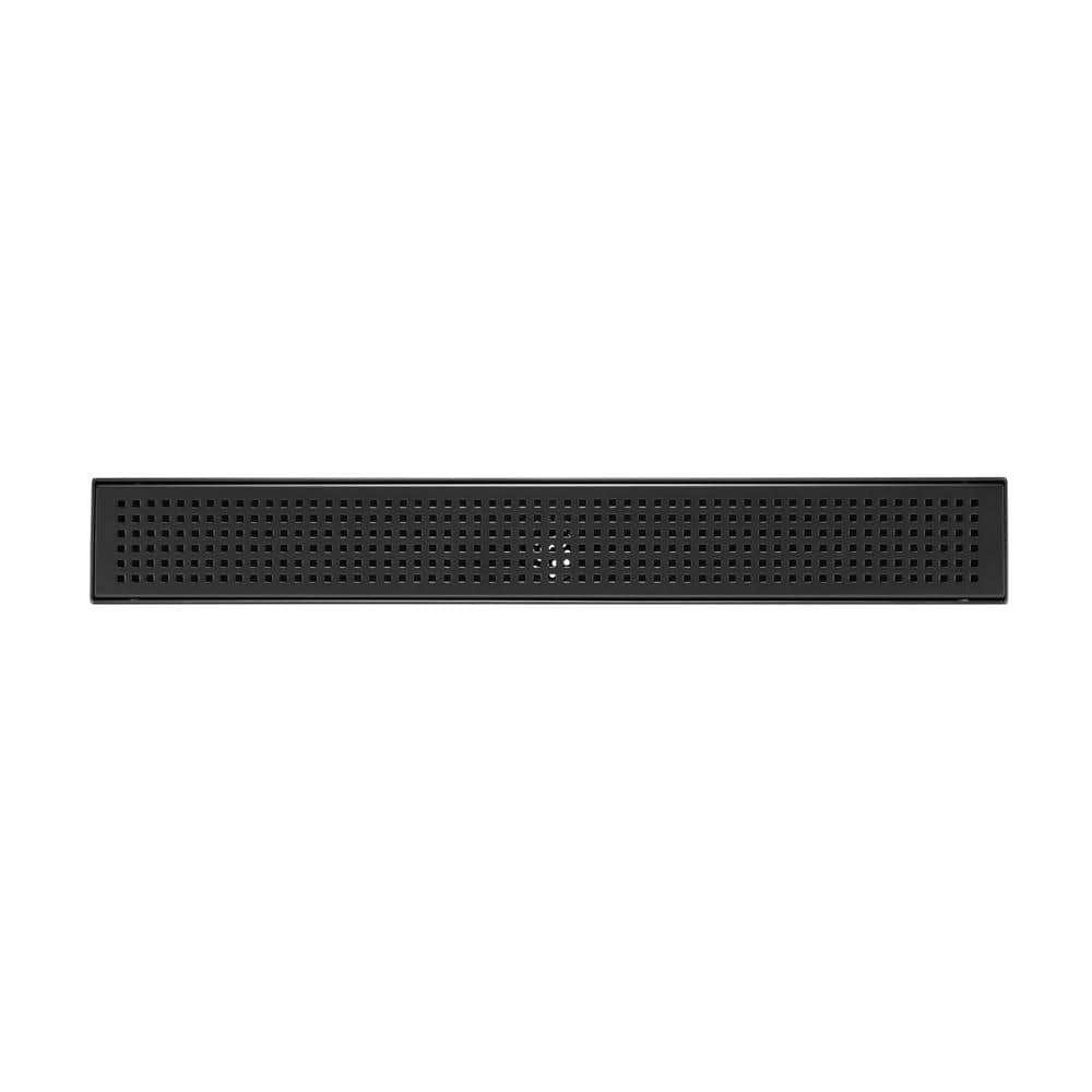 30 in. Linear Stainless Steel Shower Drain with Square Hole Pattern, Matte Black price history on PriceWatchPro