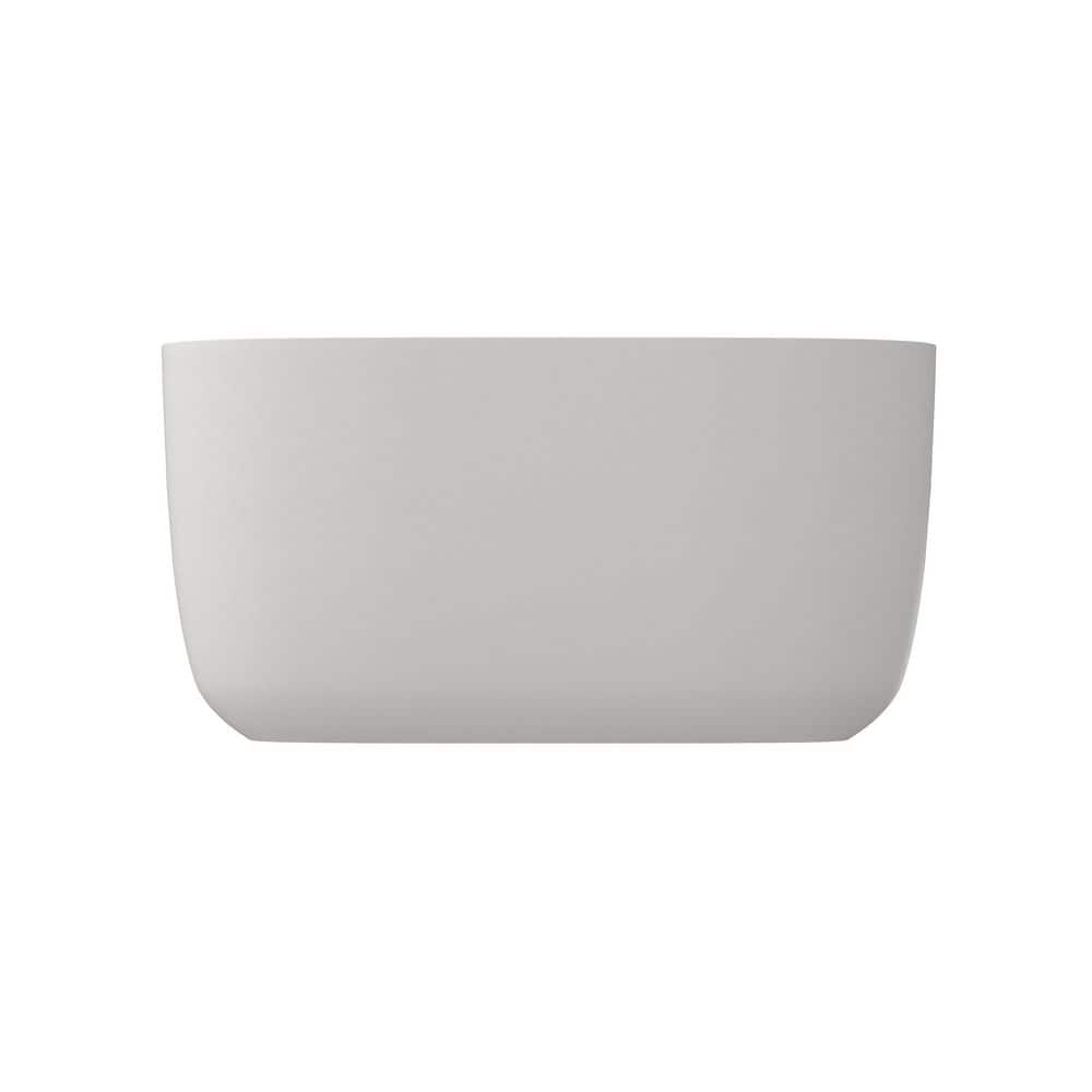 47 in. x 23 in.  Solid Surface Stone Resin Flatbottom Freestanding Bathtub Soaking Bathtub in Matte White price history on PriceWatchPro