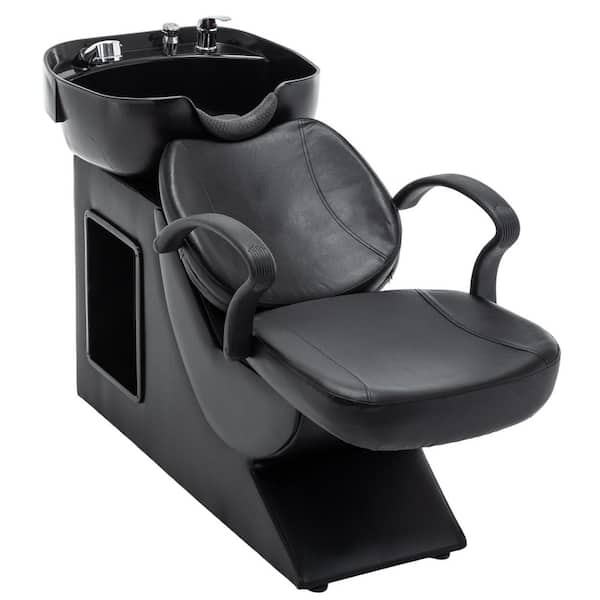 Seafuloy PU Leather Reclining Tilt Ergonomic Shampoo Bowl and