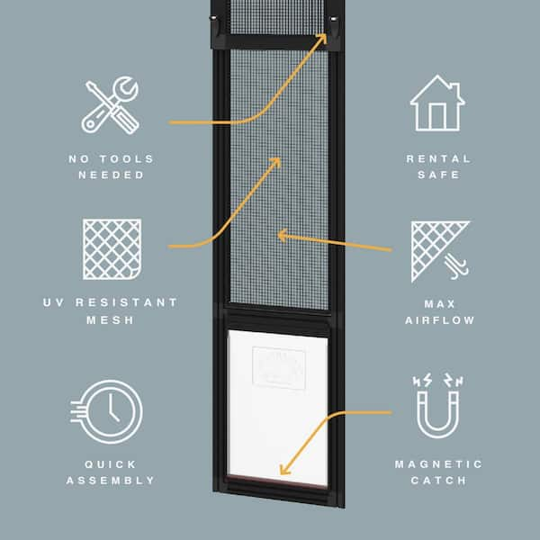 Hakuna Pets Small Patio Pet Door Suitable for Sliding Doors 1129