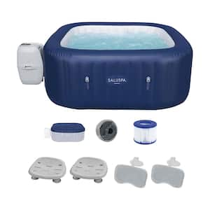 Hawaii 6-Person 140-Jet Square Inflatable Hot Tub with Pool and Spa Seat (2-Pack) and Headrest (2-Pack)