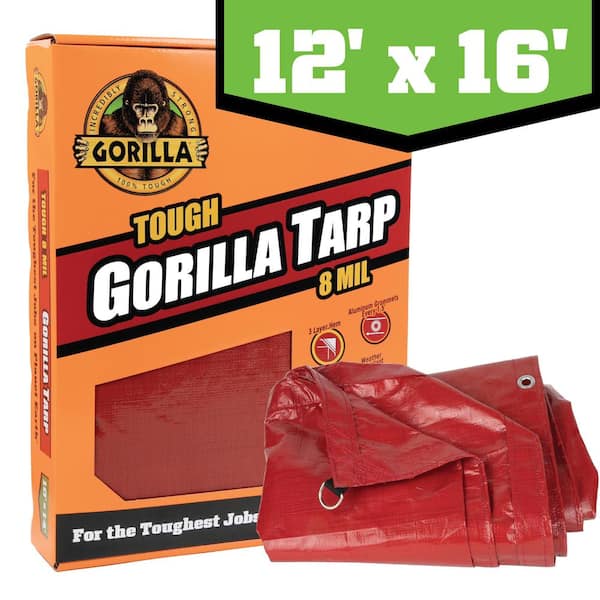12 ft. W x 16 ft. L Dark Red General Purpose Medium Duty Tarp