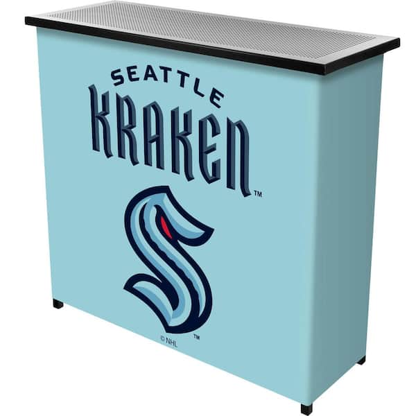 Unbranded Seattle Kraken Logo Blue 36 in. Portable Bar