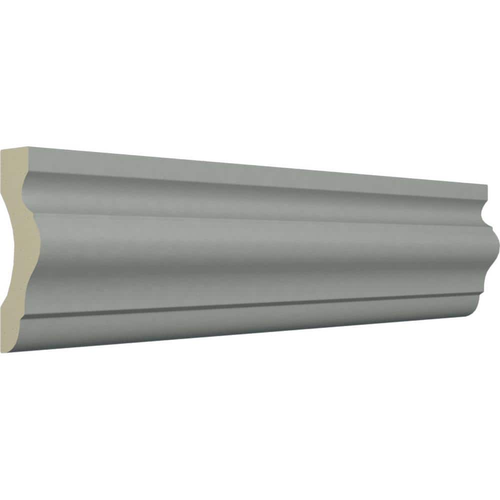 Gray Primed Polyurethane Geometric Panel Moulding Sample