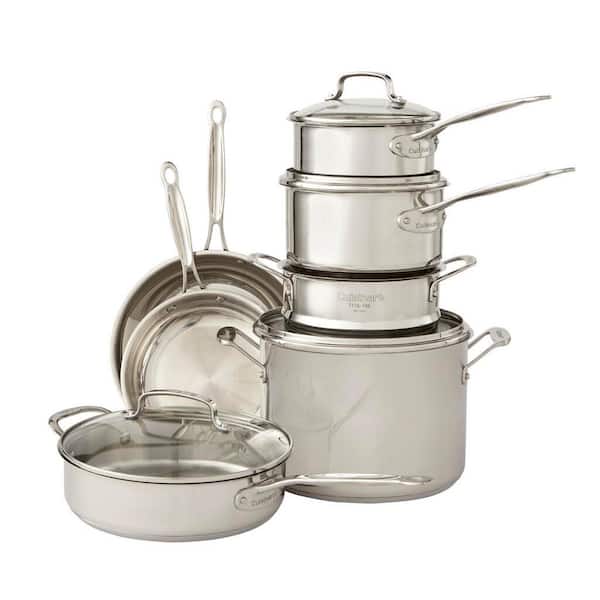Cuisinart Chef's Classic 11-Piece Stainless Steel Cookware Set 77-11G - The  Home Depot