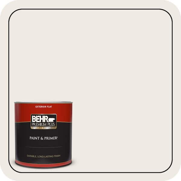 BEHR PREMIUM PLUS 1 Qt. #BWC-06 Solid Opal Flat Exterior Paint & Primer