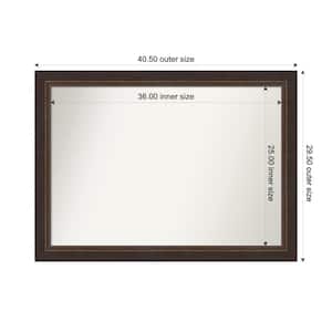Lara Bronze 40.5 in. W x 29.5 in. H Custom Non-Beveled Wood Framed Bathroom Vanity Wall Mirror
