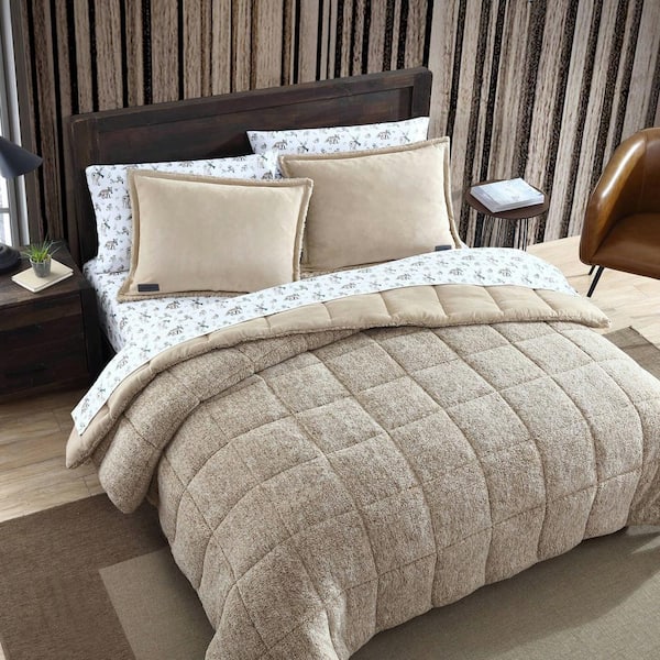 Sherwood 2 Piece Brown Microfiber Twin Comforter Set