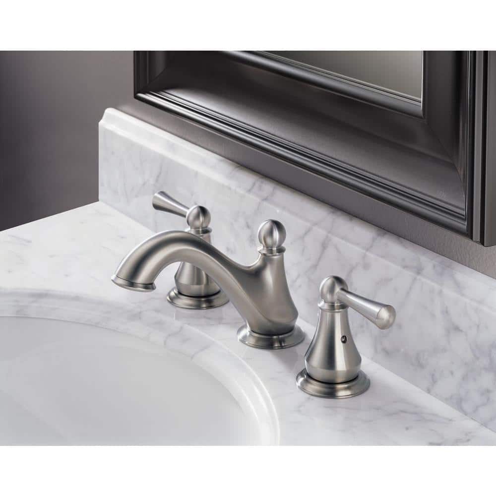 Sleek Modern Widespread 2-Handle Stainless Steel Bathroom Faucet