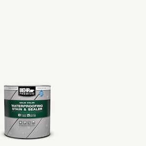 1 qt. White Base Solid Color Waterproofing Exterior Wood Stain and Sealer
