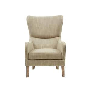 Leda Taupe Multi Swoop Wing Chair