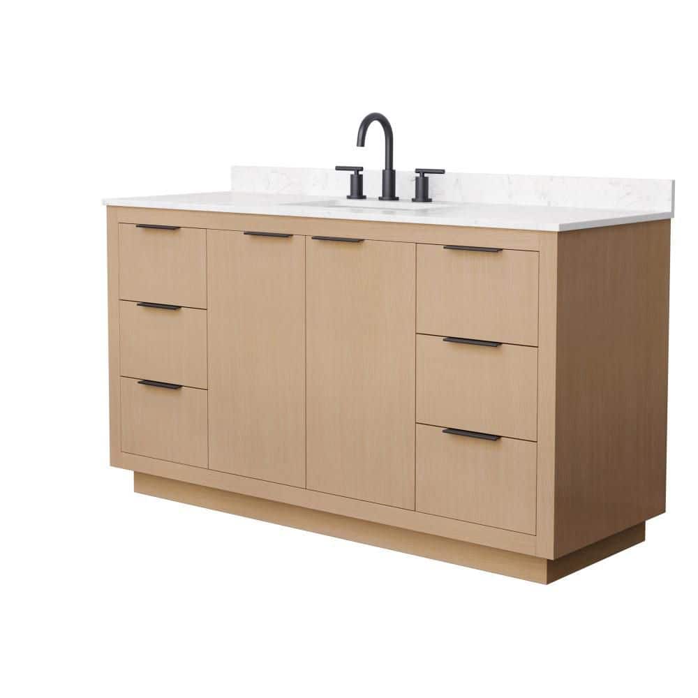 Maroni 60 in. Single Freestanding Light Straw Bath Vanity with Top price history on PriceWatchPro