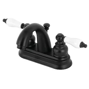 Restoration 4 in. Centerset 2-Handle Bathroom Faucet in Matte Black