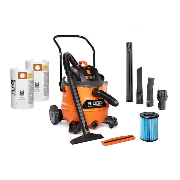 16 Gal. 6.5 Peak HP NXT Shop Vacuum HD1800 Wet Dry Vac with Cart, Fine Dust Filter, Hose, Accessories and Wet Debris Bag