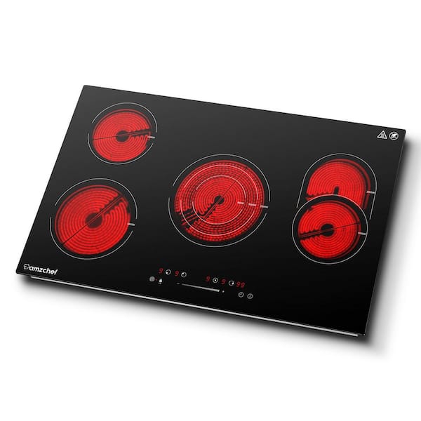 Double Induction Cooktop AMZCHEF Induction Stove Top 2 Burners for RV,  Built-in Electric Cooktops With 9 Power Levels, Sensor Touch, 99-min Timer