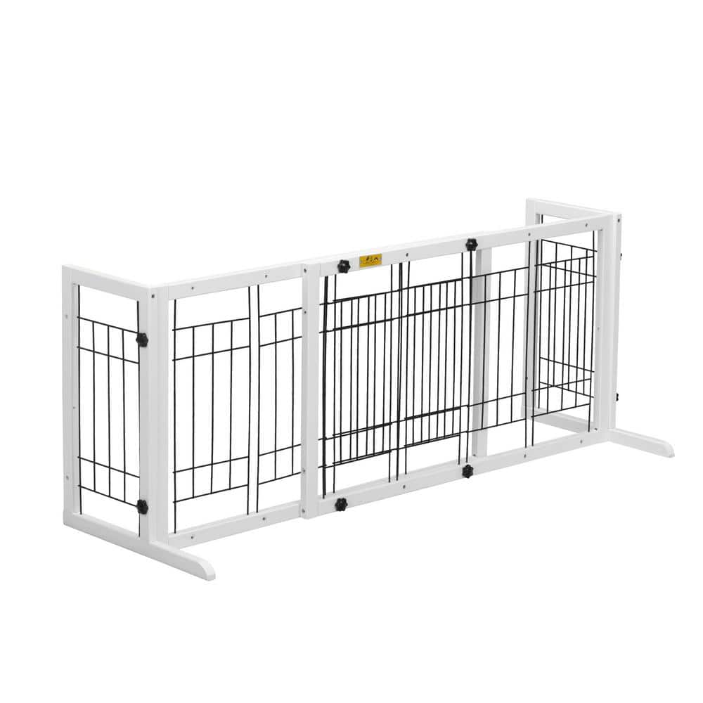 COZIWOW Freestanding Dog Gate, Width Adjustment 38 in. to 71 in