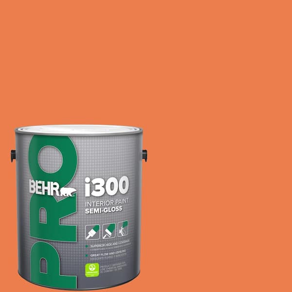 BEHR PRO 1 gal. #P200-6 Sizzling Sunset Semi-Gloss Interior Paint