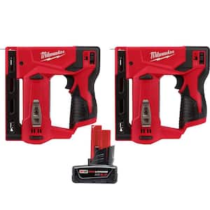 M12 12-Volt Lithium-Ion Cordless 3/8 in. Crown Stapler with M12 3/8 in. Crown Stapler and 6.0 Ah XC Battery Pack