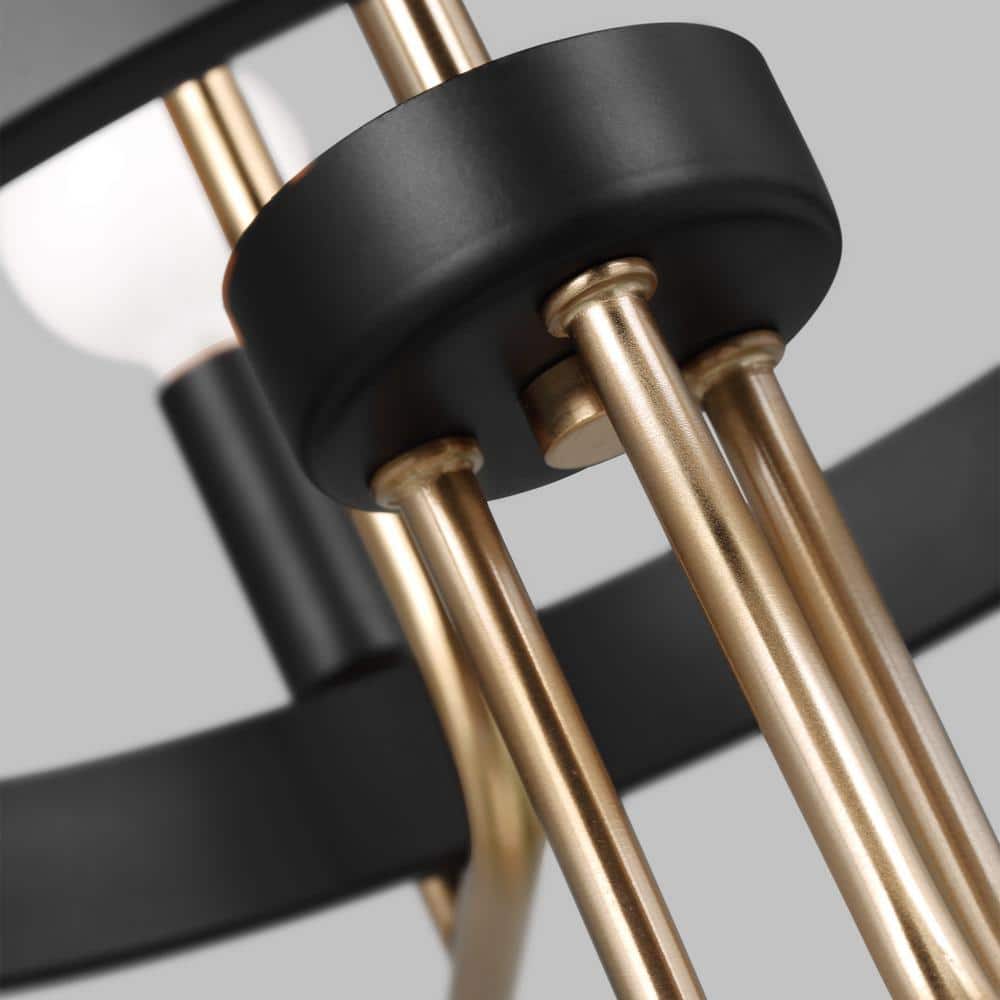 Royce Sputnik 9-Light Outdoor Chandelier in Satin Brass