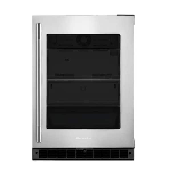 24 in. 5.2 cu. ft. Undercounter Refrigerator in Black Cabinet with Stainless Doors