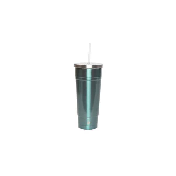 MANNA 4 Pack Color Changing Reusable Tumblers w/ Lids & Straw Set - 24oz  710mL