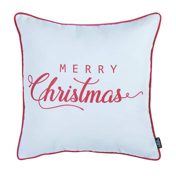 MIKE & Co. NEW YORK Christmas Truck Decorative Single Throw Pillow 18 in. x  18 in. Red and White and Green Square for Couch, Bedding 50-712-3199-1 -  The Home Depot