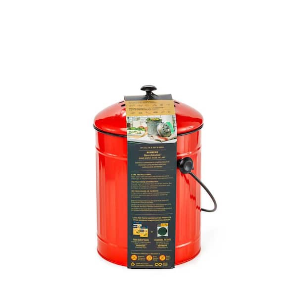 Leakproof, Odor-Free 1.5 Gallon Copper-Plated Compost Pail