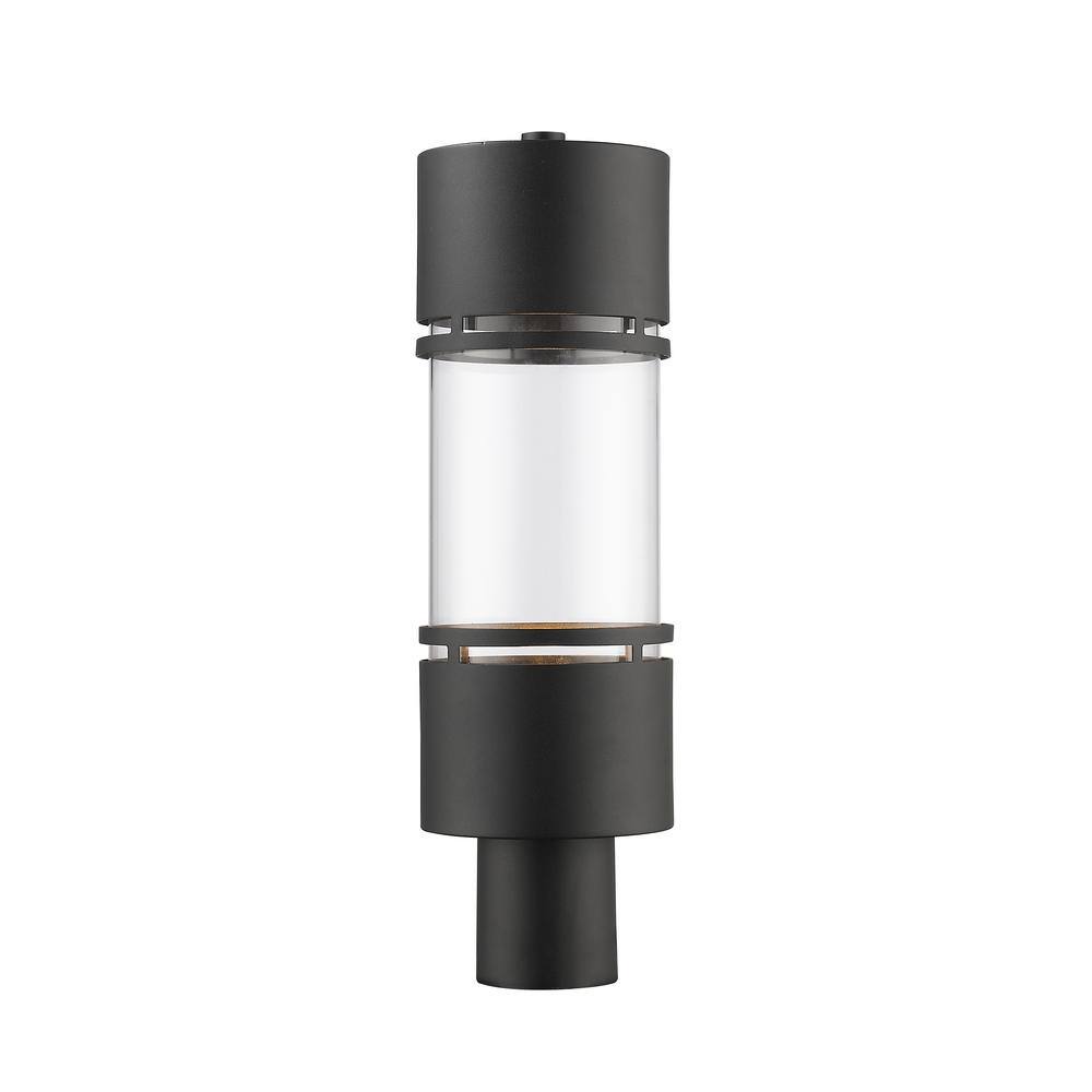 Filament Design Luttrel 1-Light 29 inch Black Aluminum Hardwired Outdoor Post Light with Square Standard Fitter with Integrated LED - 1