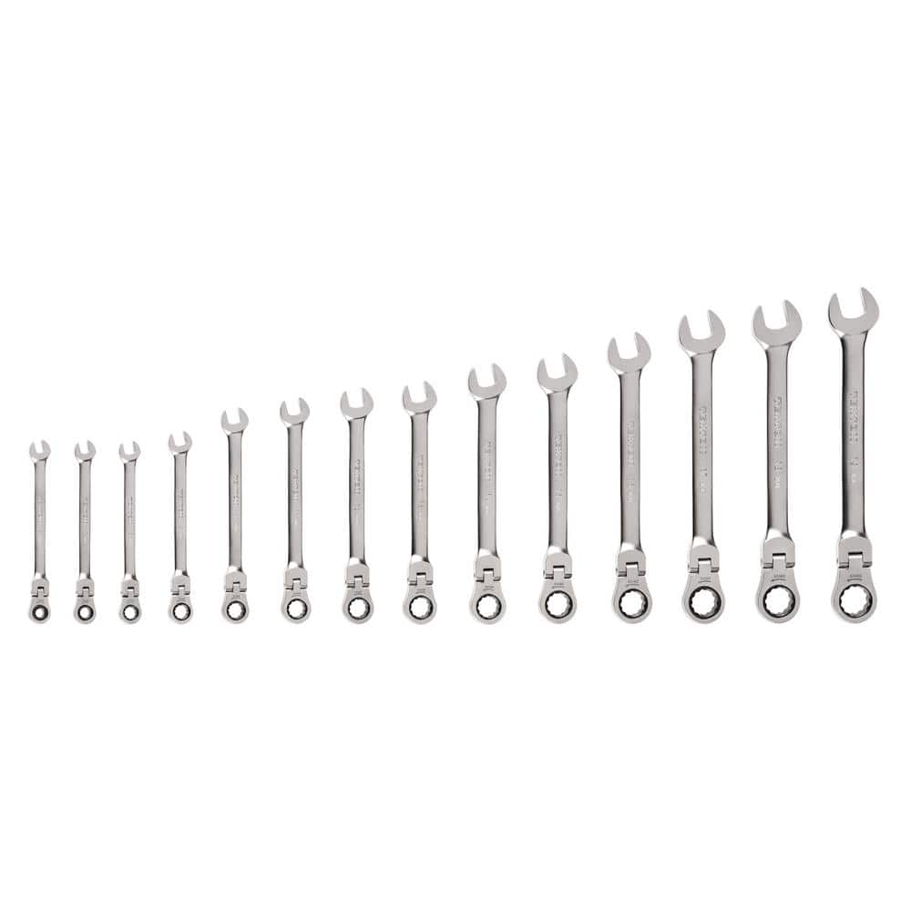 TEKTON 14 Piece 6 19 Mm Flex Head 12 Point Ratcheting Combination tekton-14-piece-6-19-mm-flex-head-12-point-ratcheting-combination
