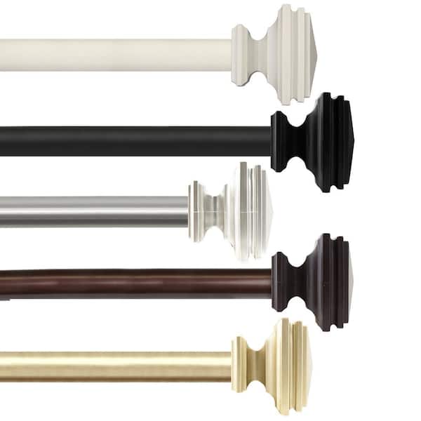 EMOH Bedpost 1 in. Curtain Rod 120-170 in. - White