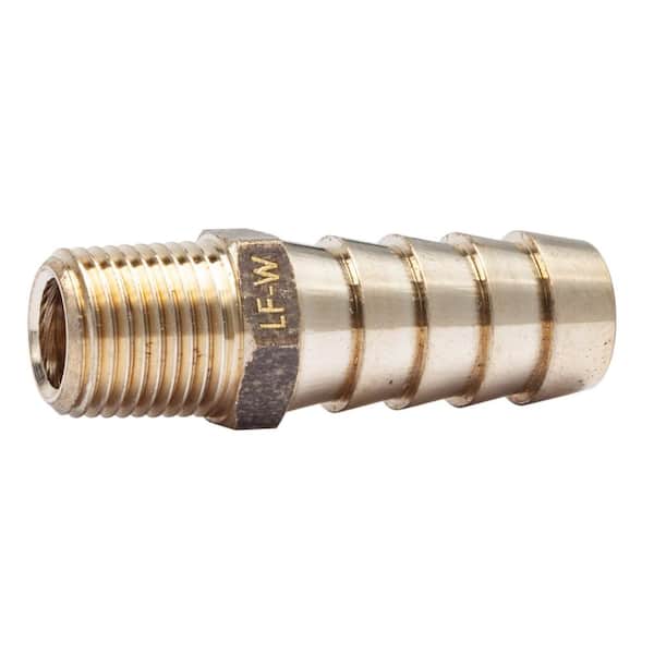 Pack of 200 LTWFITTING Brass Barb Fitting Coupler 3/8-Inch Hose ID x 1/2-Inch Male NPT Fuel Gas Water 