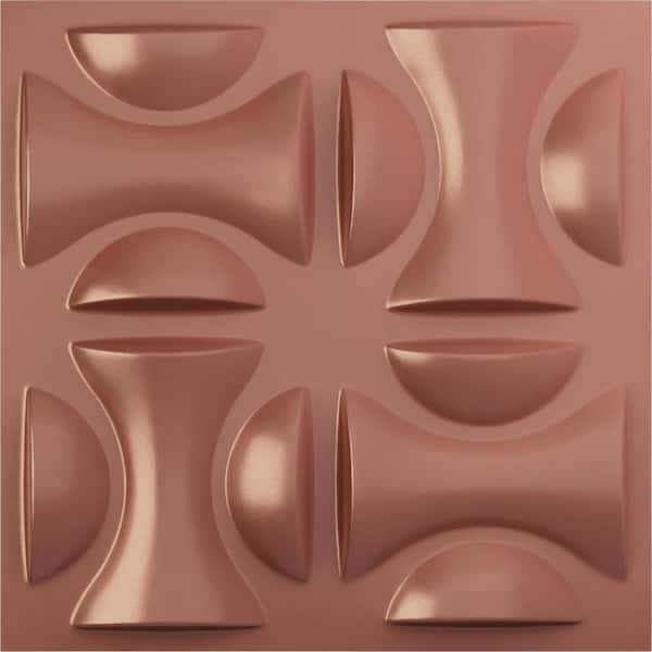 Ekena Millwork 19 5/8 in. x 19 5/8 in. York EnduraWall Decorative 3D Wall Panel, Champagne Pink (12-Pack for 32.04 Sq. Ft.)