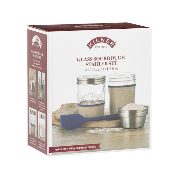 Lekue Sourdough Starter Set with 2 Jars and Silicone Spatula, Brown, 1 ea -  Gerbes Super Markets
