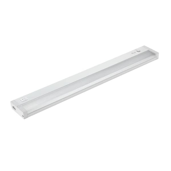 Maxxima 24 in. Hardwired or Plug and Play, White, Integrated LED
