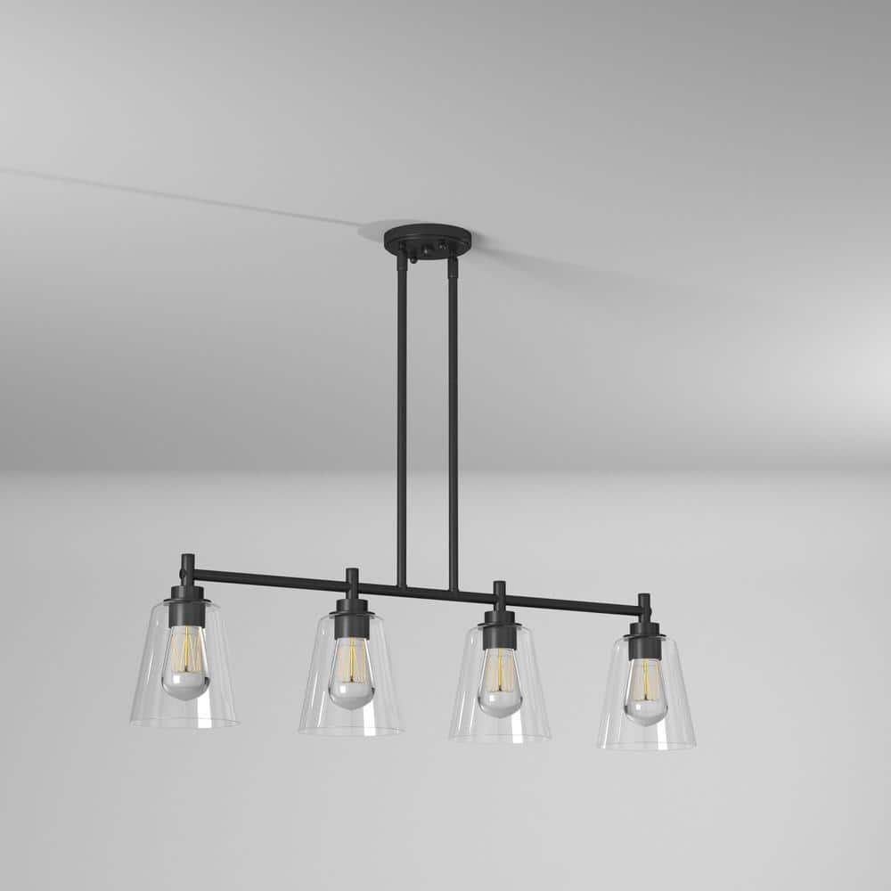 Westin Contemporary 4-Light Matte Black Island Pendant